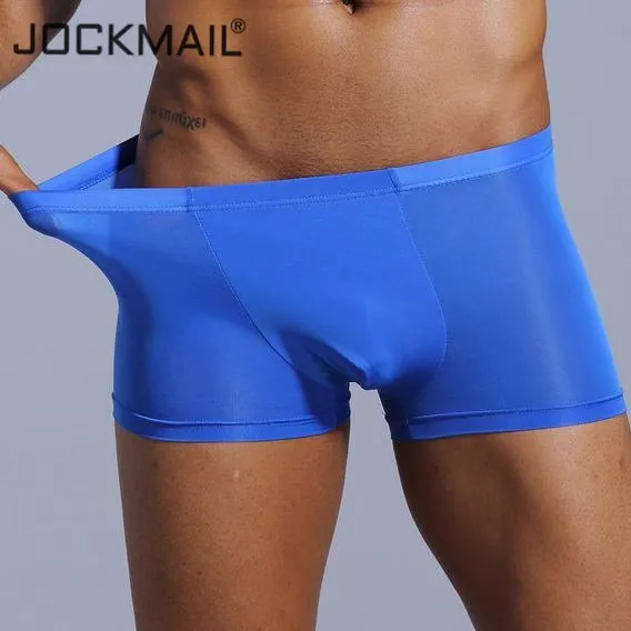 Ice silk Sexy Gay underwear men Boxer shorts men's underpants