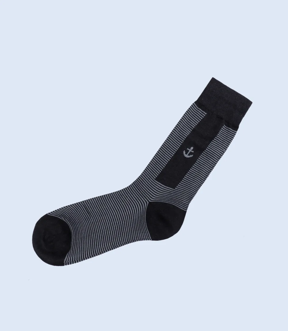 WA1025-BLACK-Mid-calf Socks For Men