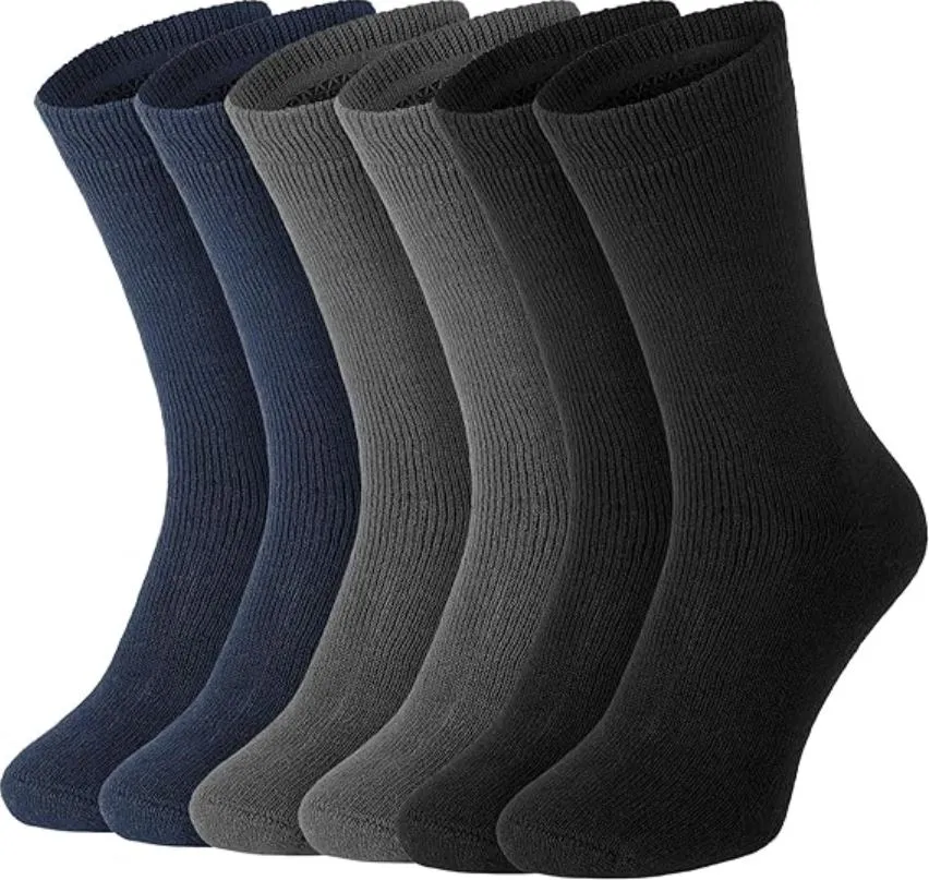 15  Pairs X Mens Heavy Duty Thermal Cotton Work Thick Winter Heated Crew Socks