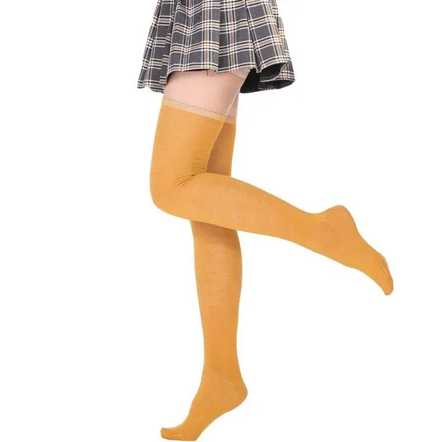 Woman Popular High Socks Long Striped Stockings Sexy Women Thigh High Socks