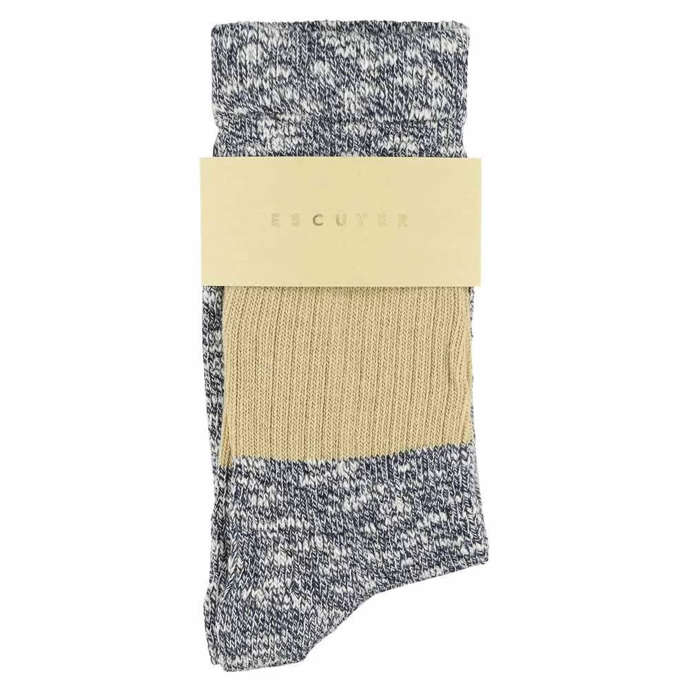 Women Melange Band Socks - Navy / Sahara