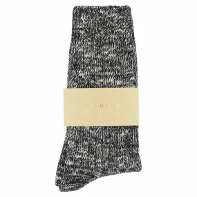 Women Melange Socks Black