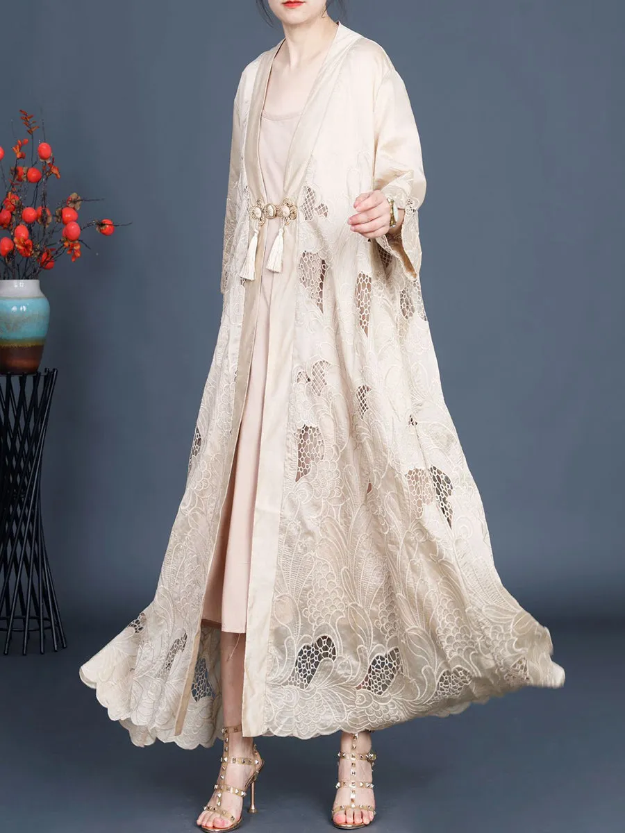 Women Summer Vintage Cutout Tassel Vest Dress Outwear KL1016