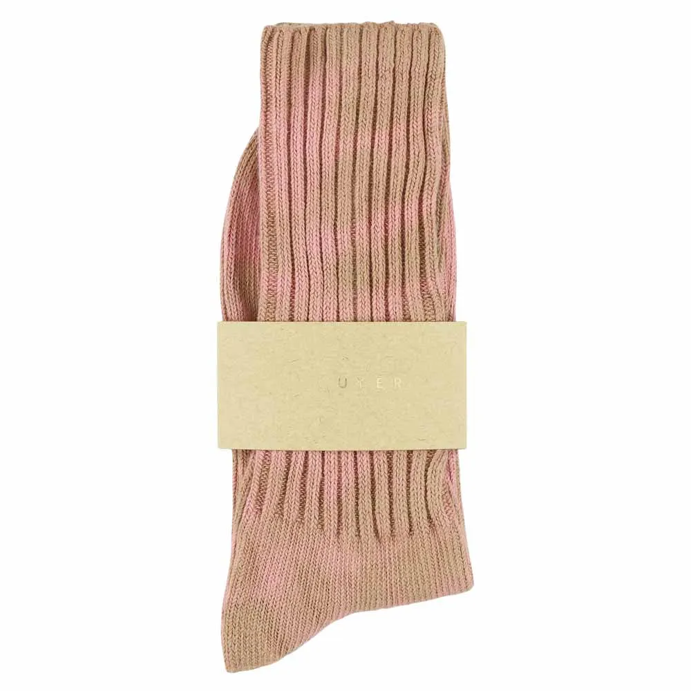 Women Tie Dye Socks - Bronze / Pink