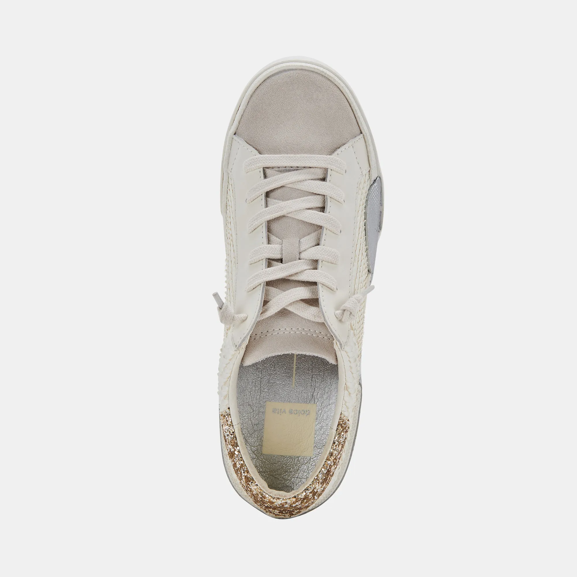 ZINA SNEAKERS OFF WHITE EMBOSSED LEATHER