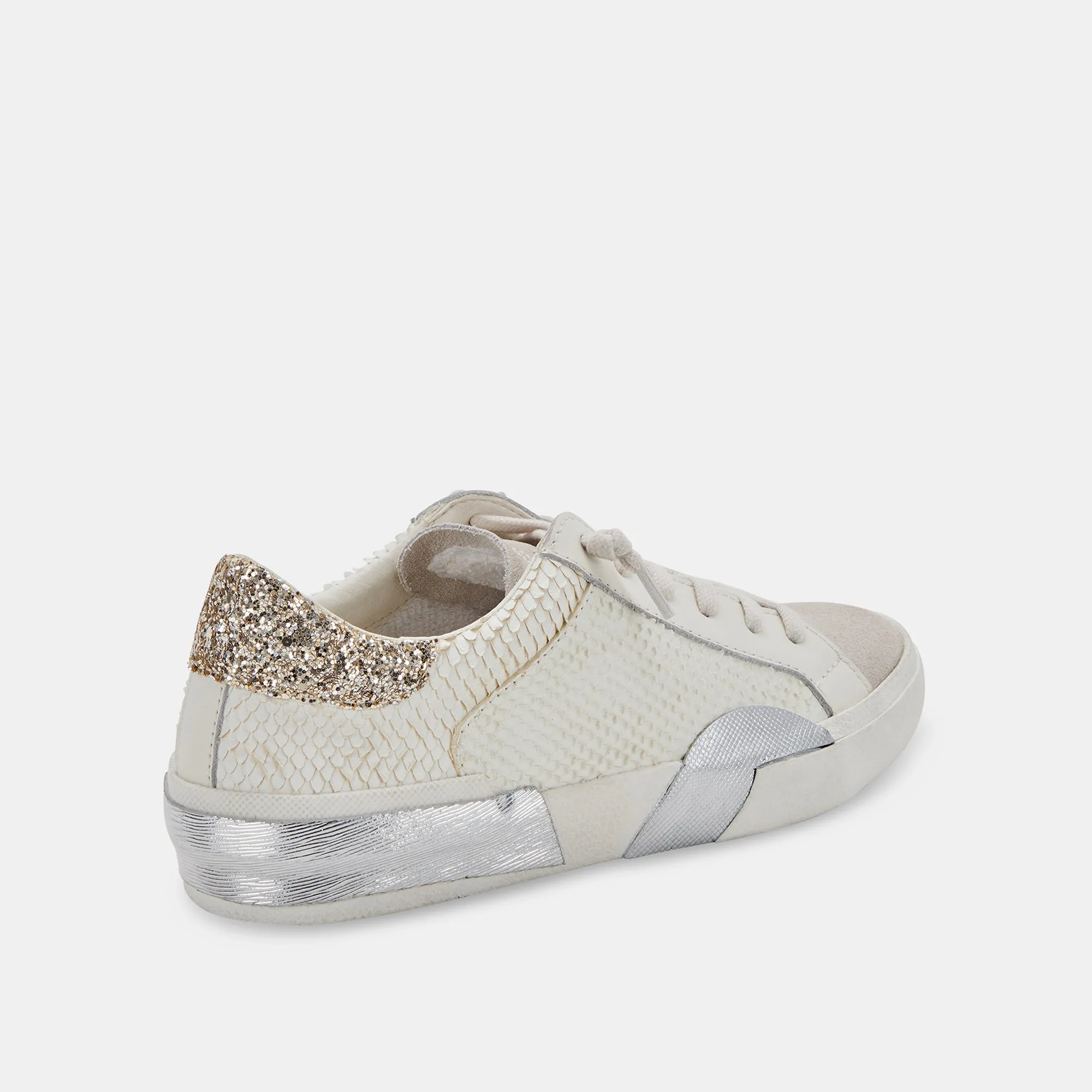 ZINA SNEAKERS OFF WHITE EMBOSSED LEATHER